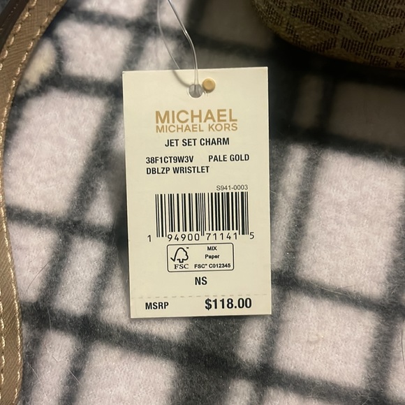 Michael Kors Jet Set Charm Double Zip Wristlet Pale Gold - Picture 4 of 4